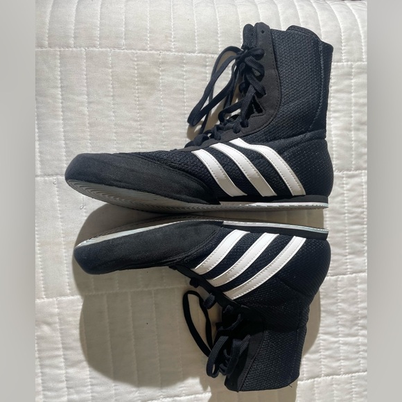 Adidas Box Hog 2 Black Boxing Shoes Boots FX0561 Unisex Mens 7 Women’s 8 EU 40 - Picture 12 of 16